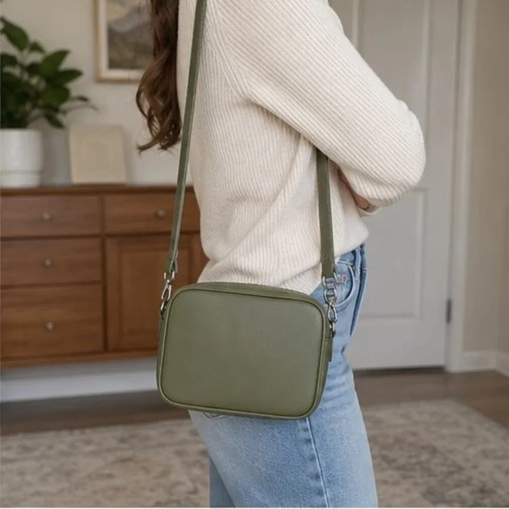 Olive Faux Leather Bag